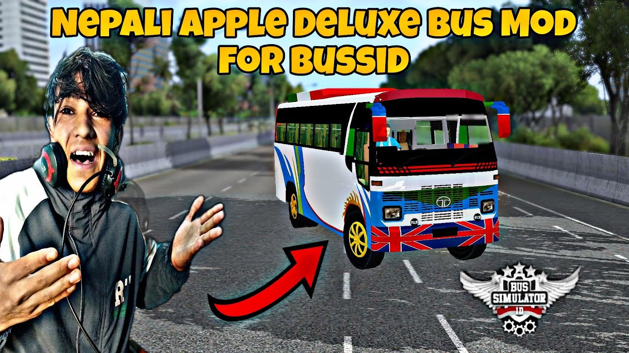 Nepali Apple Deluxe Bus Mod for Bus simulator Indonesia || Nepali bus mod for Bussid V4.1.2 ||