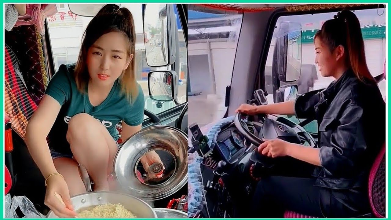Nữ tài xế xe tải đông lạnh