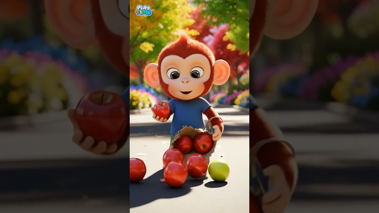 Let&rsquo;s Help Each Other Everywhere + Apple & Bananas | Baby Cartoon Nursery Rhymes #Shorts #kidssongs