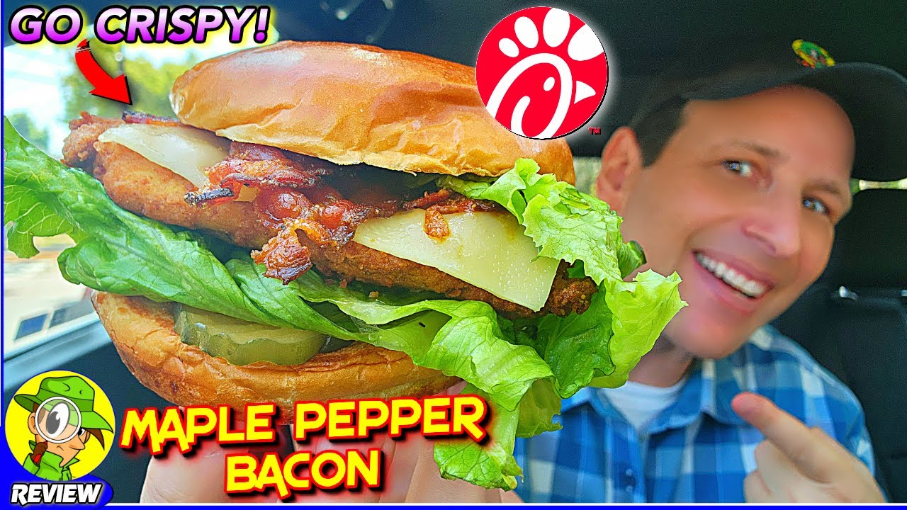 Chick-fil-A® Maple Pepper Bacon Chicken Sandwich Review 🍁🥓🐔🥪 Go Crispy! 🤩 Peep THIS Out! 🕵️‍♂️