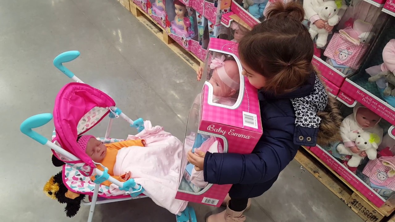Little Girl  Baby Doll Pushchair / Playing in the Store