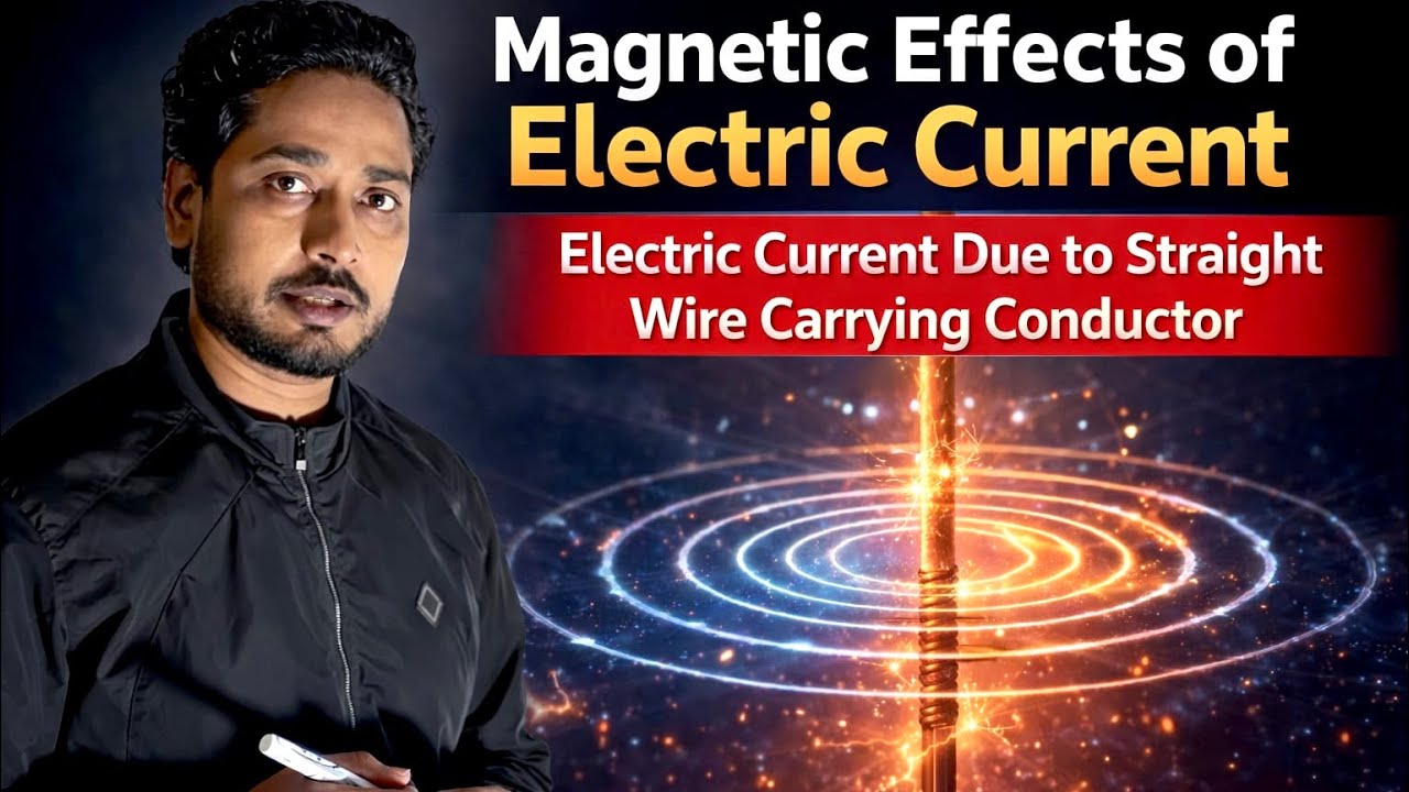 Magnetic Effect Of Electric Current||Electric Current Due To Straight Wire Carrying Conductor||Notes
