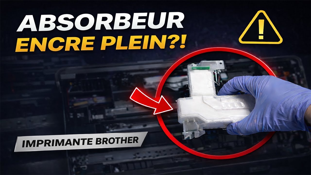 Remplacement absorbeur d'encre sur une imprimante Brother MFC-J
