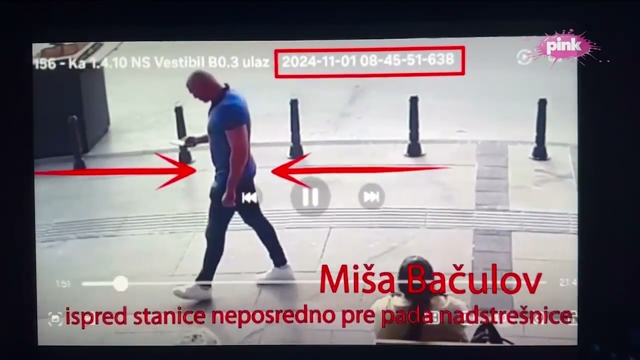 Snimak Mi&scaron;e Bačulovo neposredno pre pada nadstre&scaron;nice