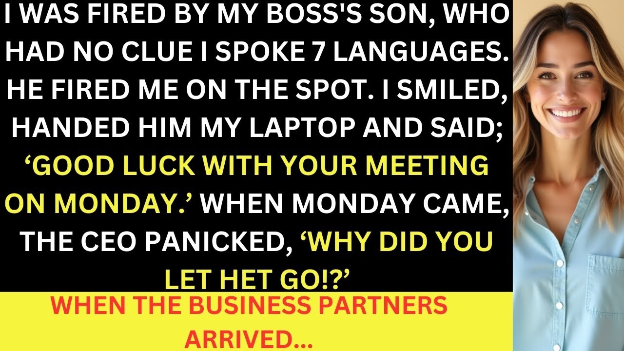 Got Fired By My Boss's Son, Even Though I Was The Only One Who Could Communicate With Our Partners