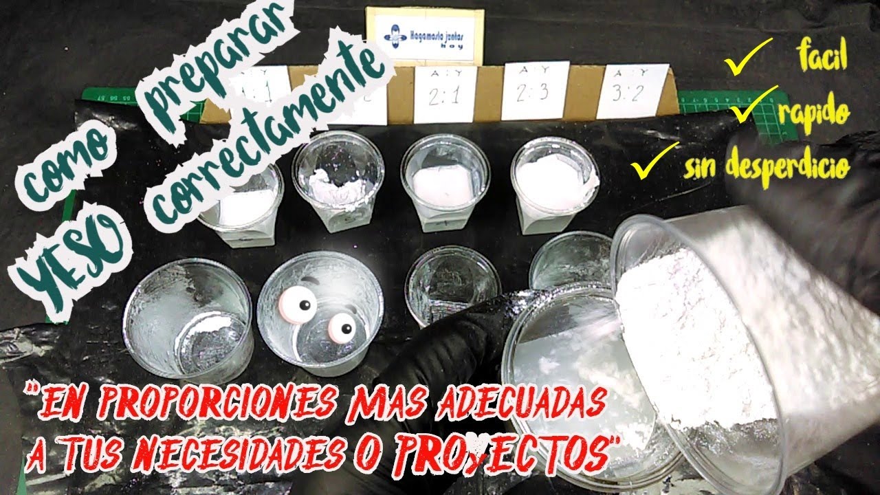 Como preparar YESO correctamente/para tus manualidades o maquetas/2020