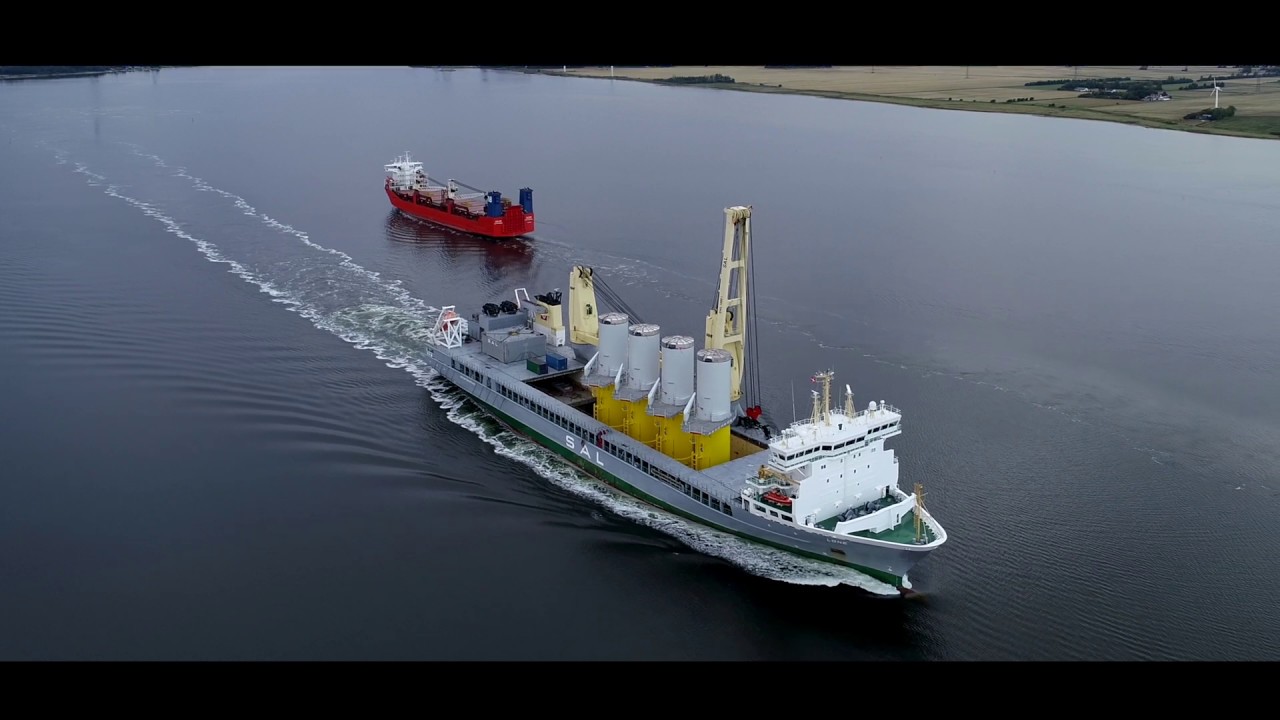 SAL: MV Lone, loading transition pieces for offshore wind farm