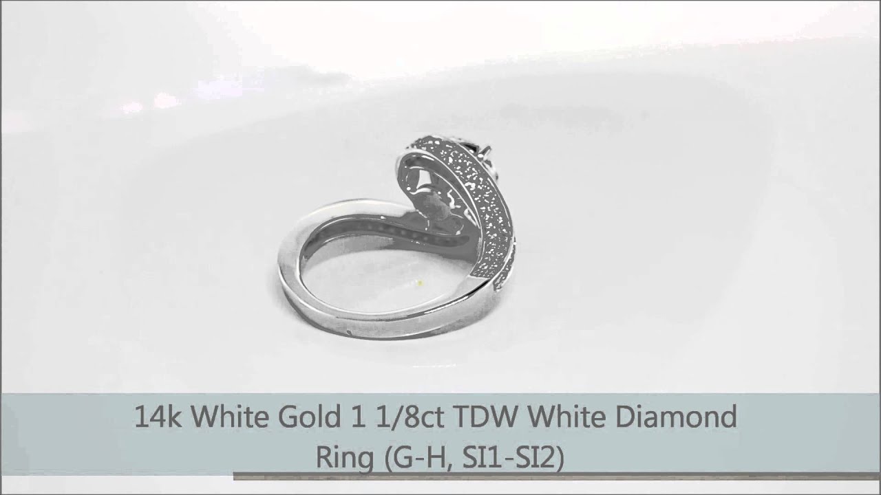 14k White Gold 1 1/8ct TDW White Diamond Ring - KC Jewelry