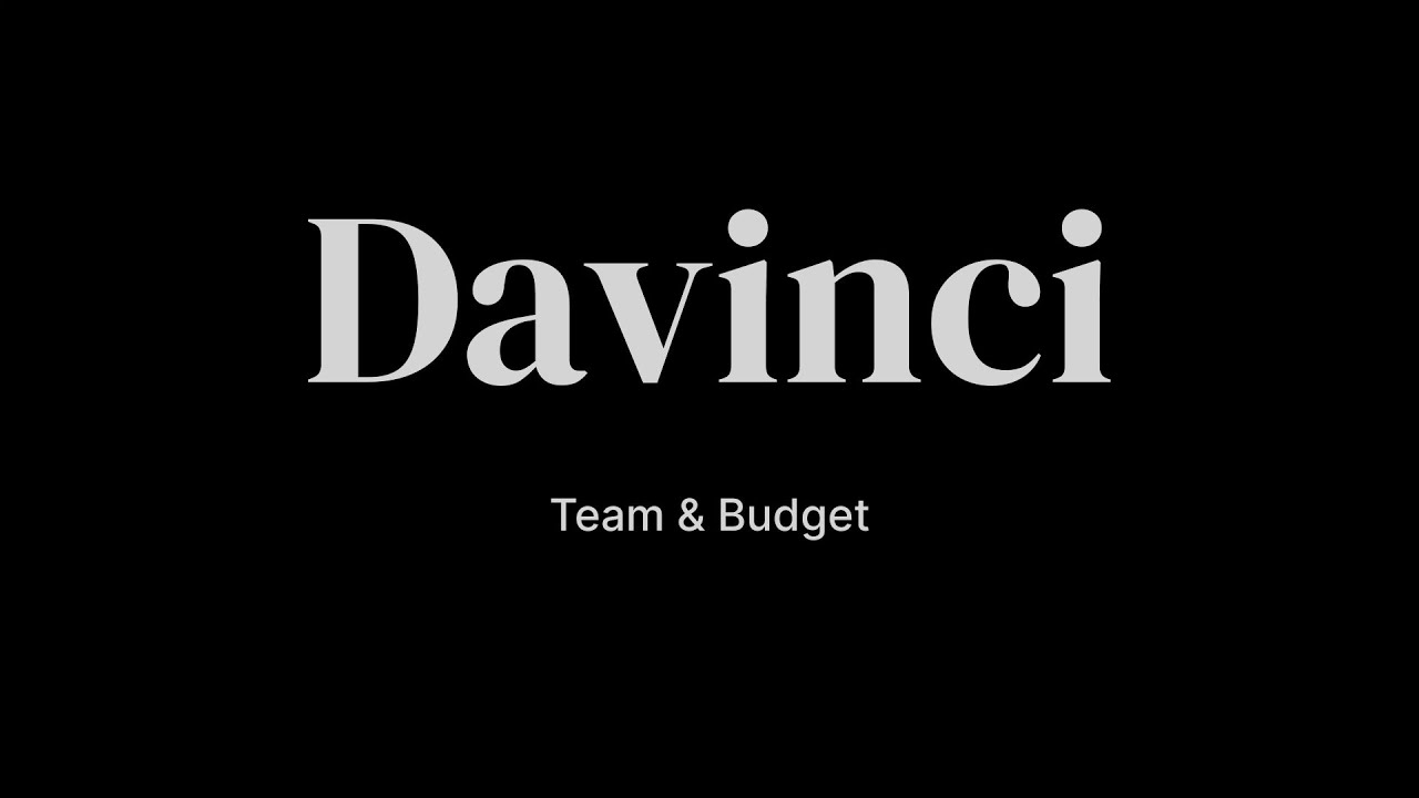 Davinci Example: Team & Budget