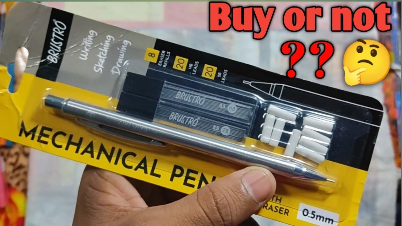 Brustro Mechanical pencil review 🤯🤯and drawing🔥🔥..