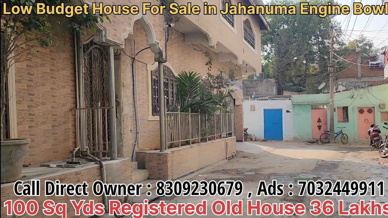 Low Budget Asbestos Old #houseforsale in Jahanuma Engine Bowli Hyderabad 100 SqYd 3BHK House 36 Lakh