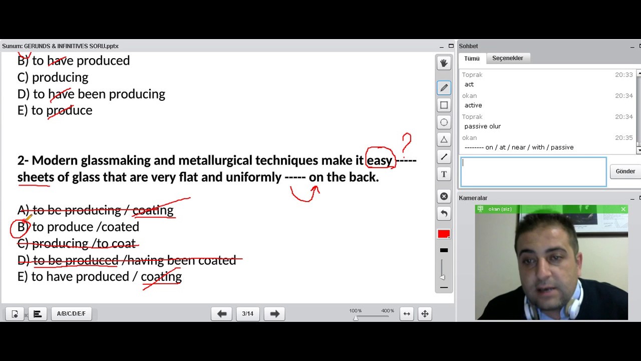 gerunds & infinitives soru çözümü