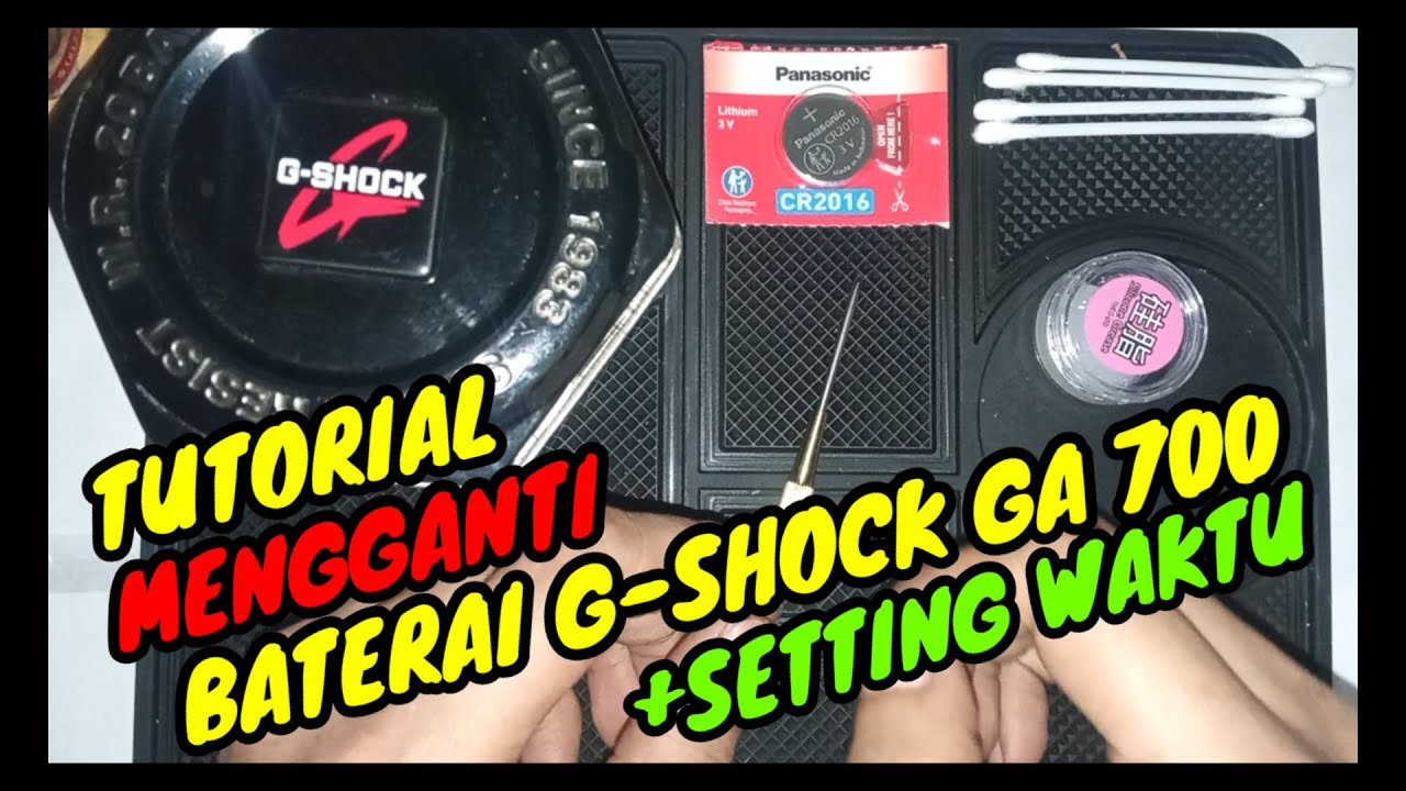 Tutorial cara mengganti baterai dan setting waktu di Jam Tangan G-SHOCK GA 700 #watchservice #gshock
