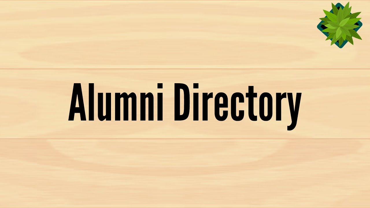 Using the Alumni Directory