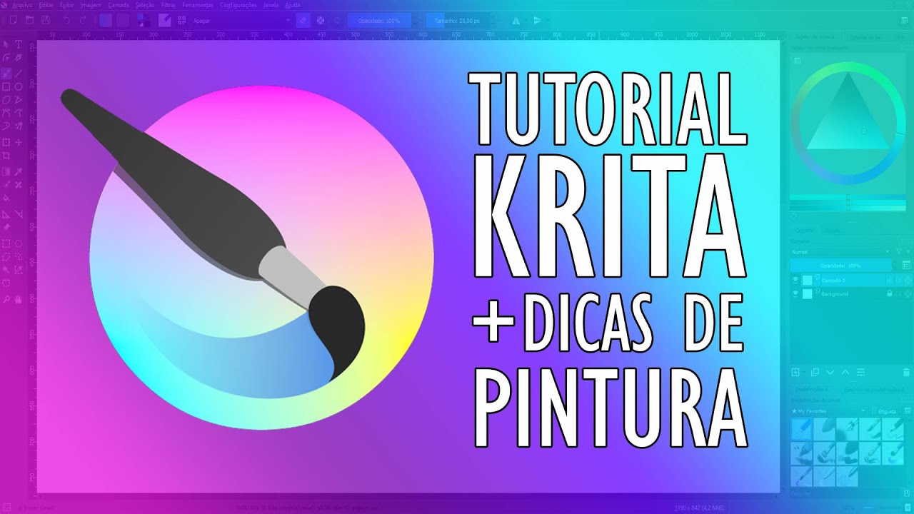 KRITA tutorial básico + 7 dicas de PINTURA digital