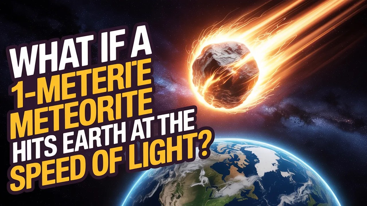What If a 1-Meter Meteorite Hits Earth at the Speed of Light?