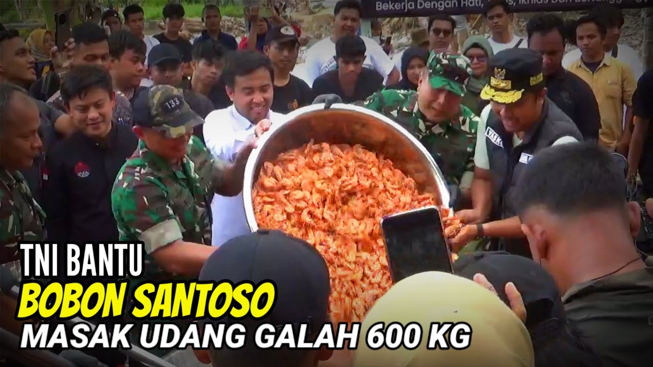 BOBON‼️MASAK 600 KILO UDANG UNTUK KORBAN BANJIR