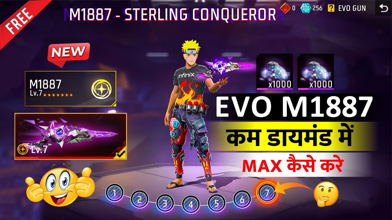 Evo M1887 Level MAX Karne Main Kitne Diamond Lagega | Evo M1887 Upgrade in Less Diamonds 🫡