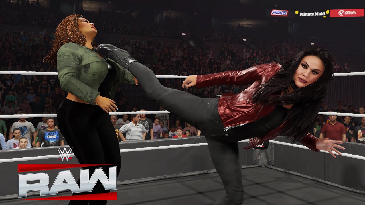 WWE 2K25 RAW - TAMINA RETURNS TO STOP NIA JAX