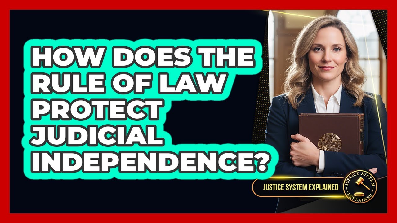 How Does The Rule Of Law Protect Judicial Independence? - Justice System Explained