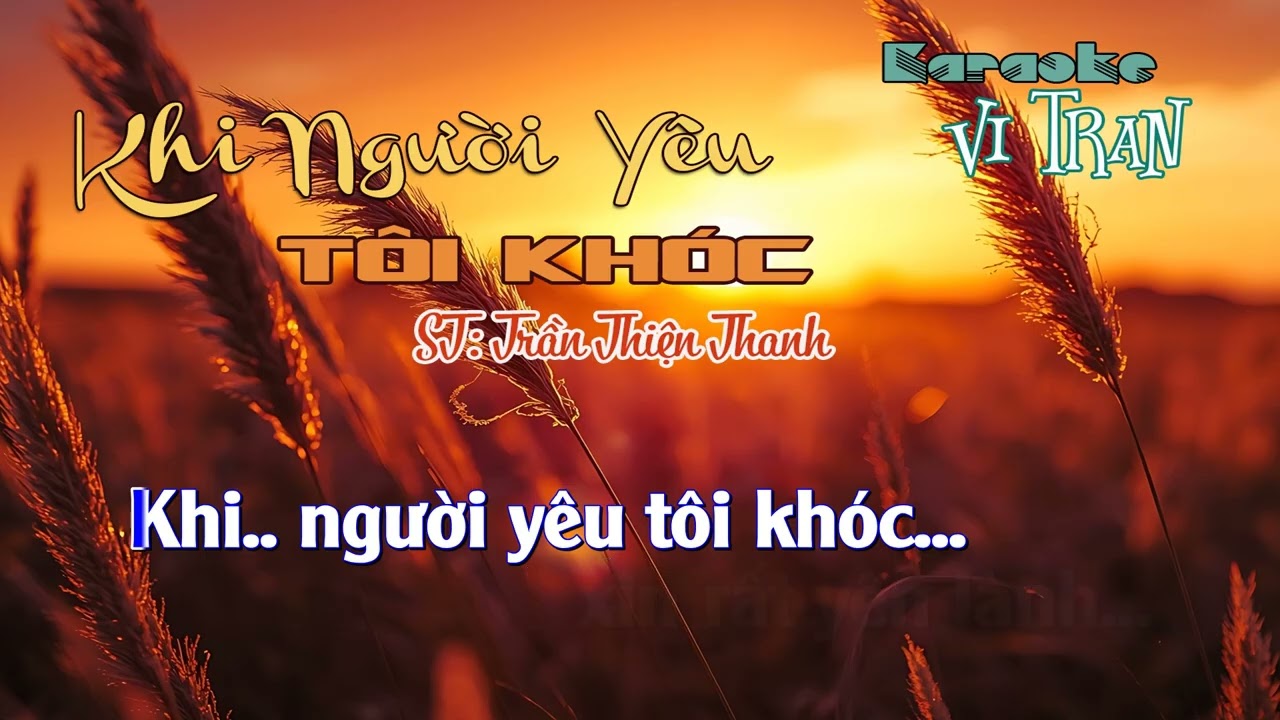 Karaoke Khi Người Yêu Tôi Khóc – Song Ca | Karaoke Vi Tran