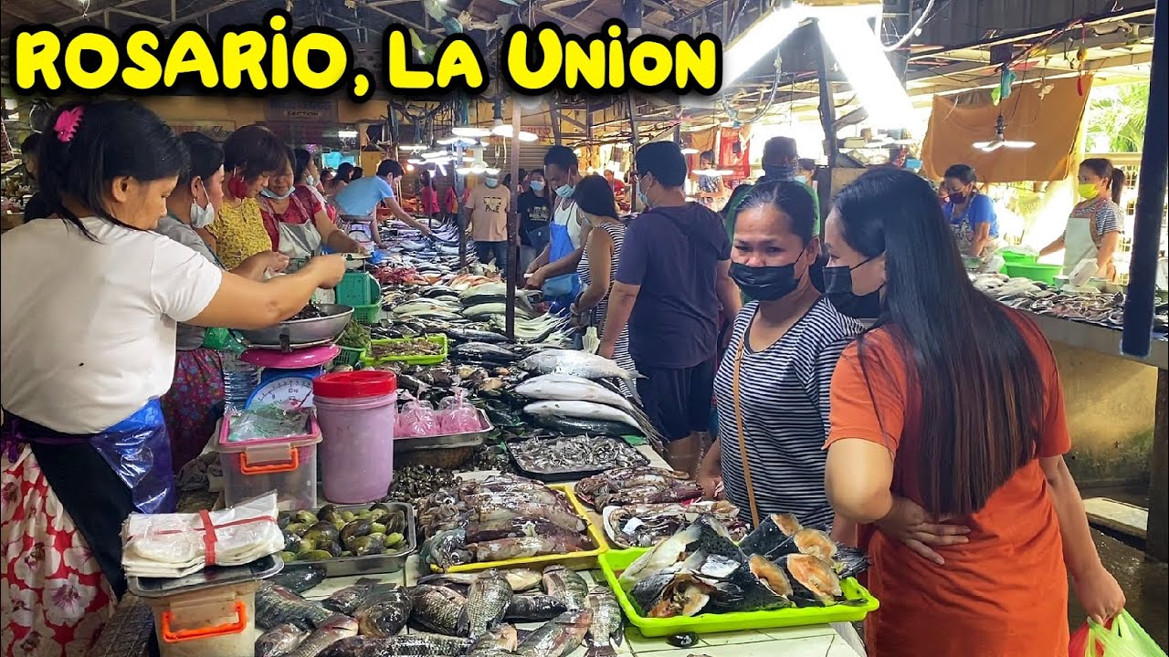 Exploring FILIPINO WET MARKET in La Union Province, Philippines | PALENGKE TOUR in ROSARIO, LA UNION