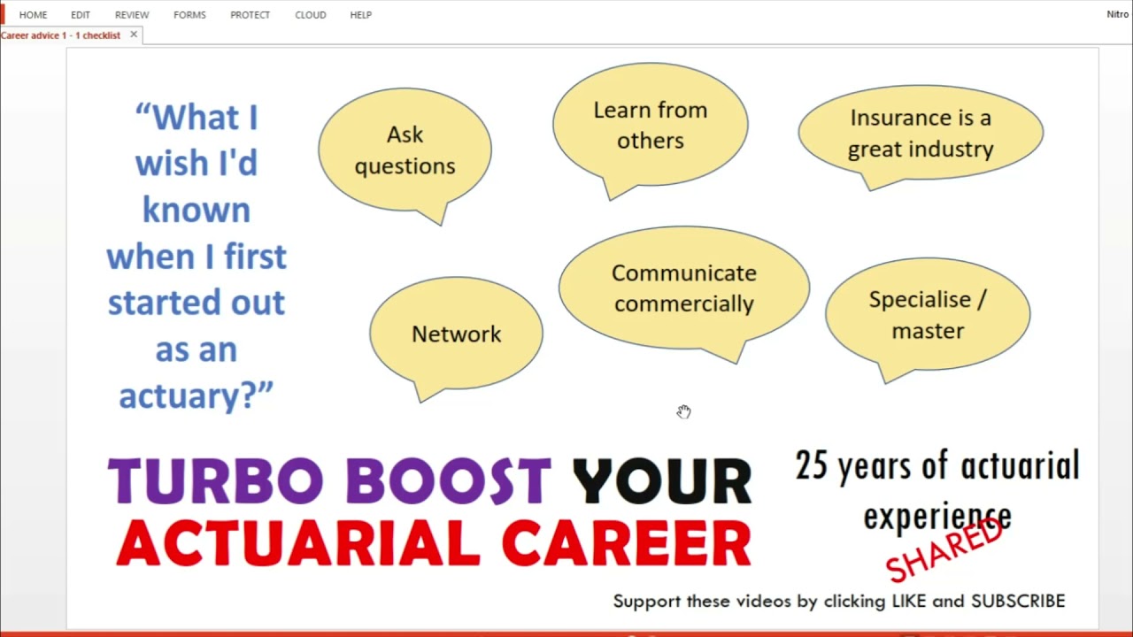 S1 E1 P6: actuarial career advice from top actuaries - [checklist]