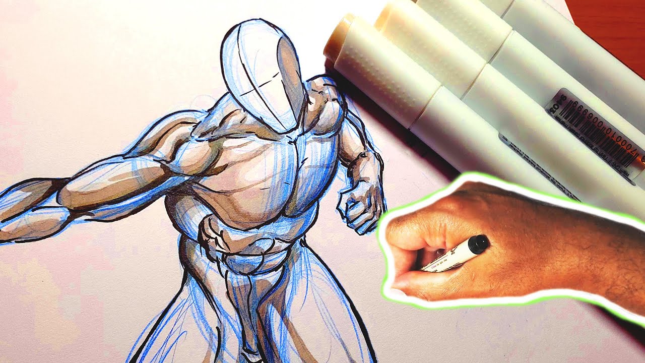 HOW TO DRAW MUSCLES STEP BY STEP ART TUTORIAL EASY (BAKI HANMA) (FIGUROSITY)
