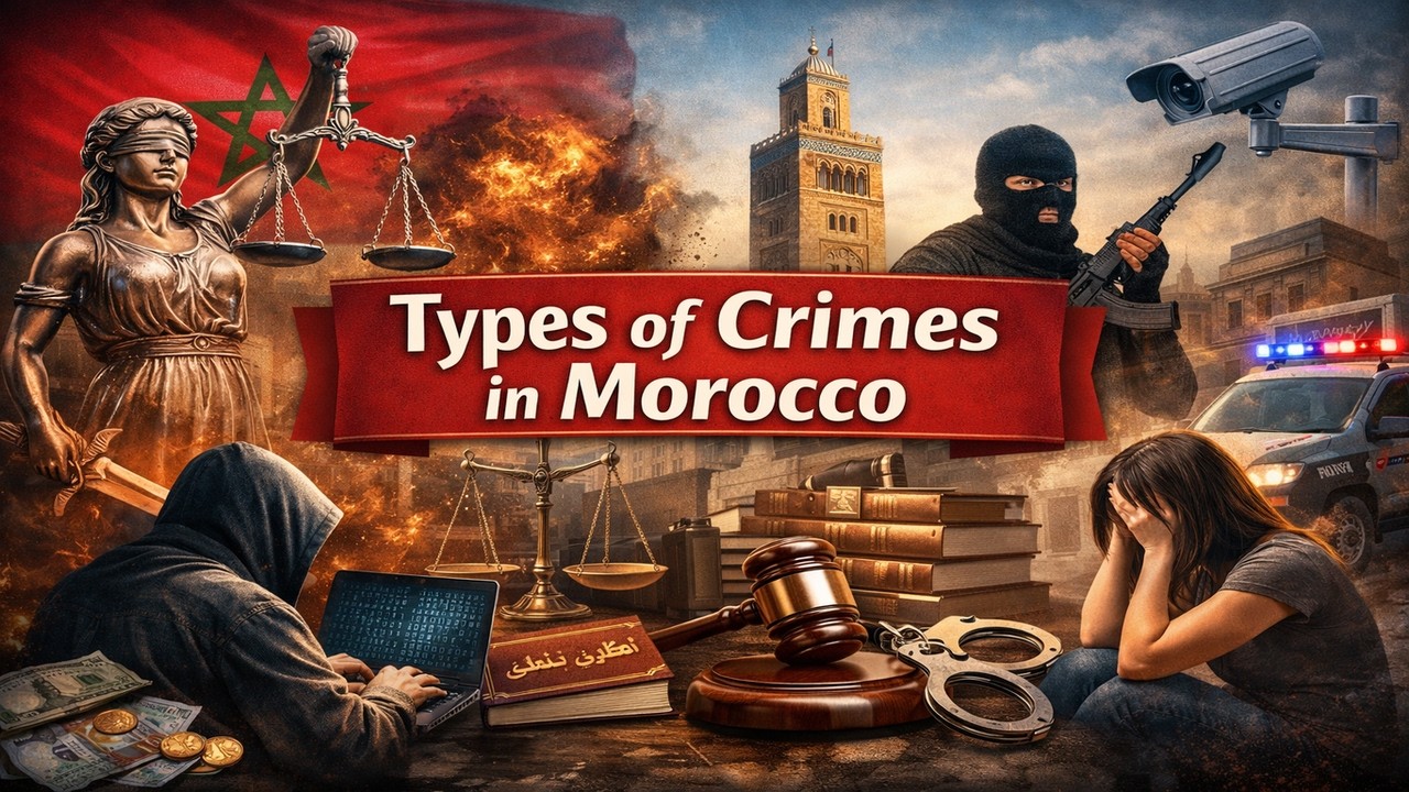 الجرائم و أنوعها في القانون الجنائي المغربي: جنايات جنح مخالفات + آثار عملية وأمثلة واقعية
