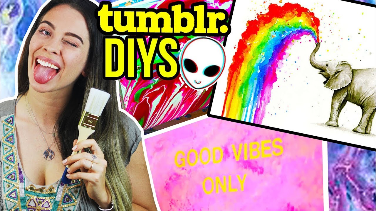 TUMBLR vs. REALITÄT ✨ DIY ROOM DECOR NACHMACHEN gegen LANGEWEILE & PINTEREST BILDER selber MALEN!