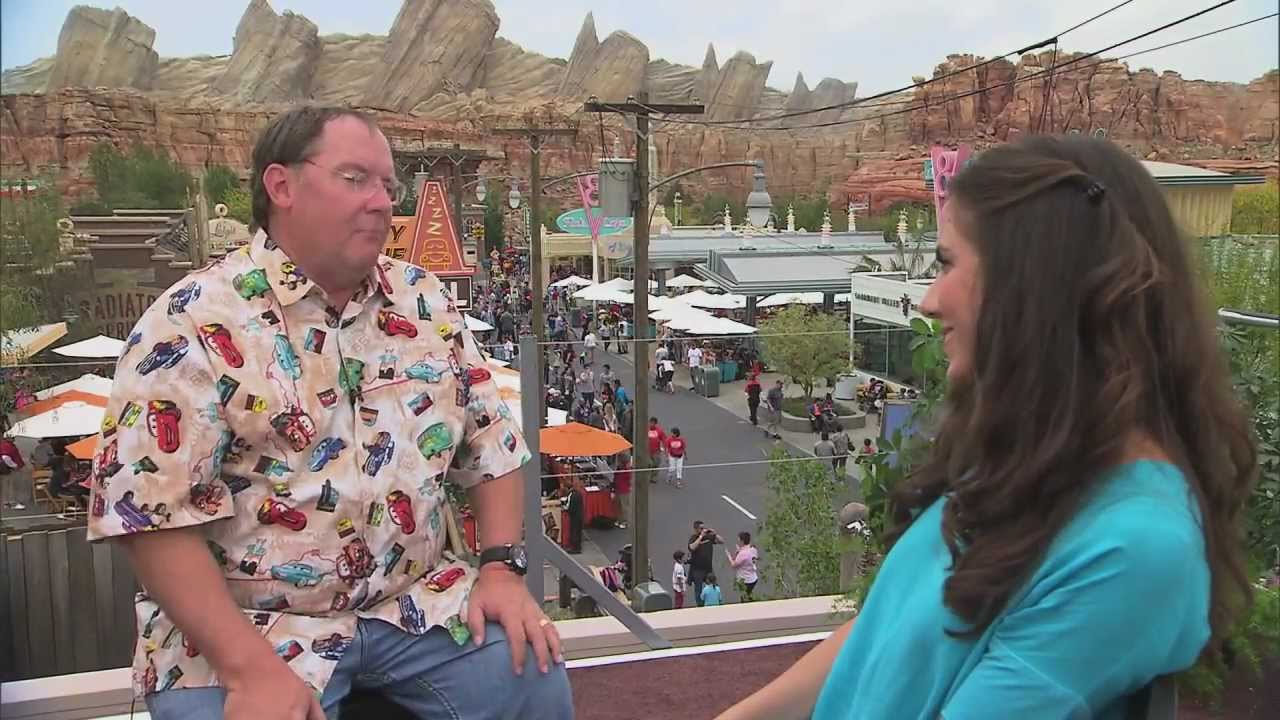 Disney Cars Land Interview -- John Lasseter & Courtney Scott