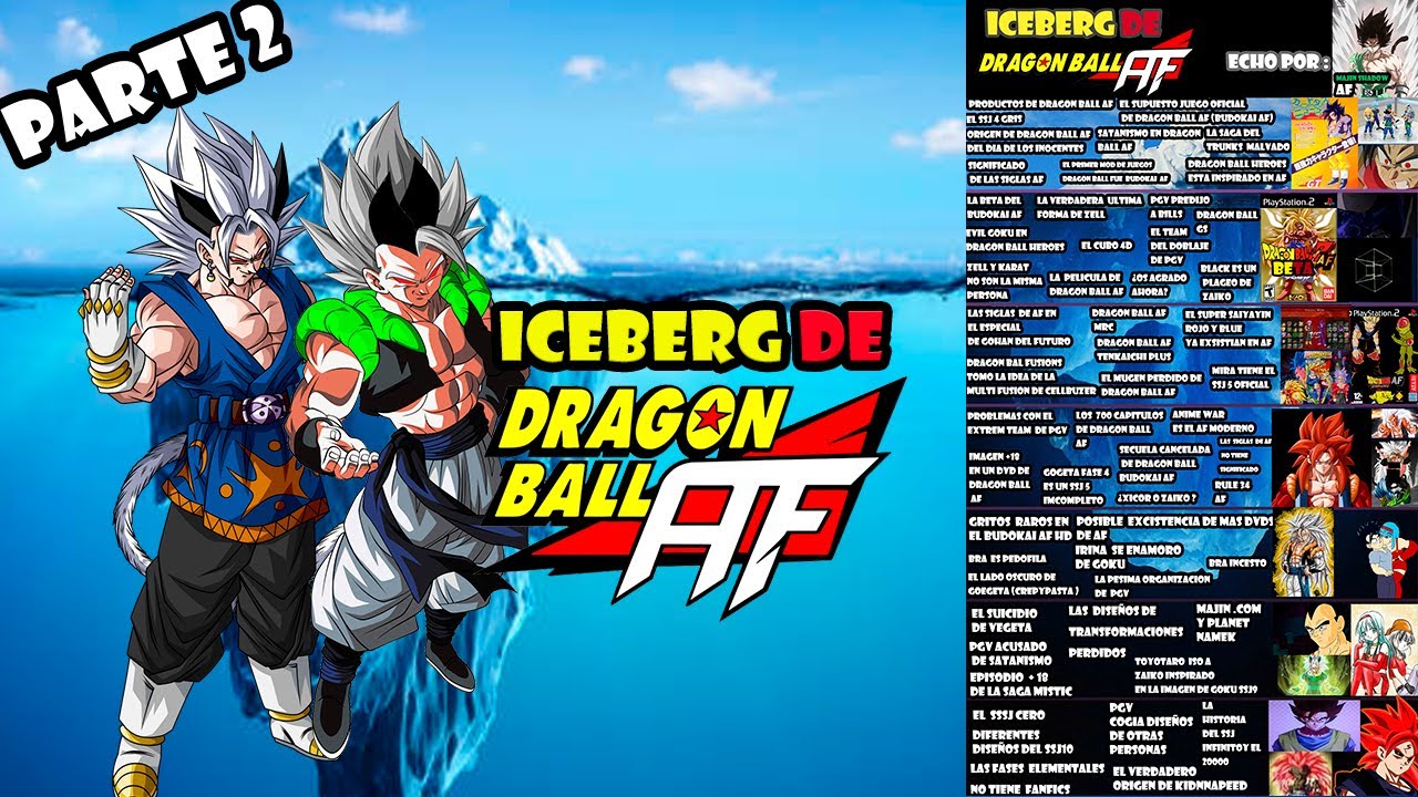 El ICEBERG DEFINITIVO Y MAS COMPLETO DE DRAGON BALL  AF (PARTE2)