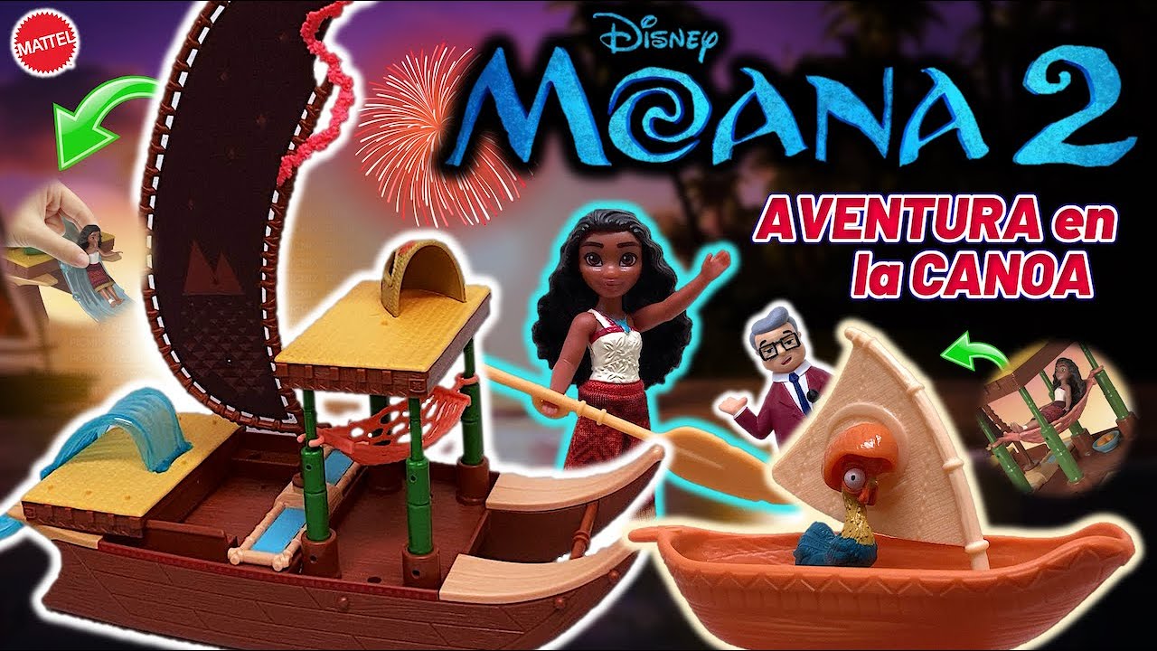 Disney MOANA 2 - AVENTURA en la CANOA de MOANA | MEGA Playset de Colección - Mattel TOY SHOTS (2024)
