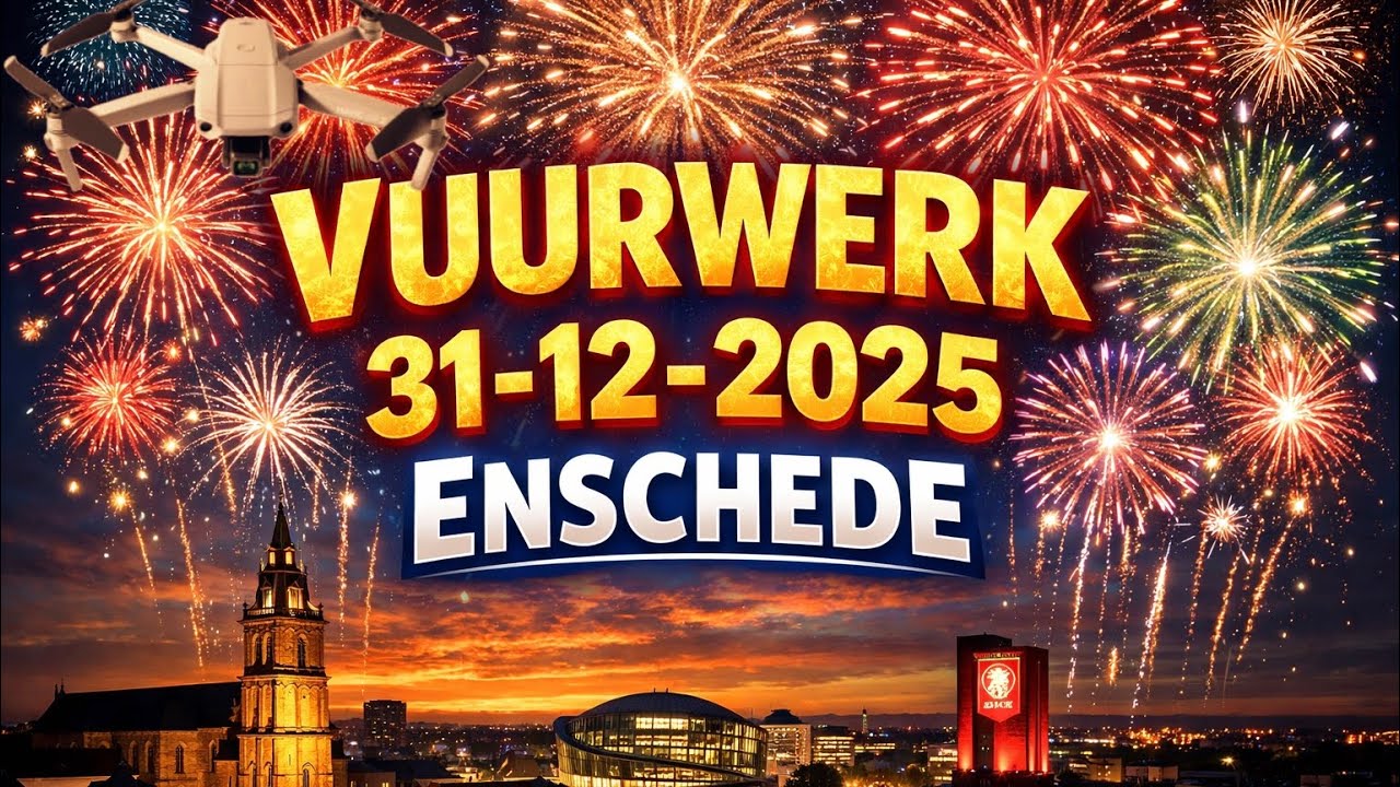 Vuurwerk Enschede 31-12-2025 by Drone