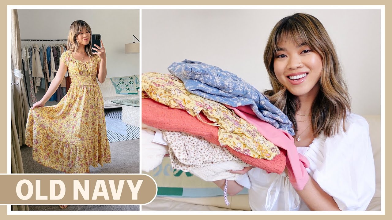 Old Navy Spring Dress Try On Haul 🌷 Midi Dresses, Mini Dresses, and a cute jumpsuit!