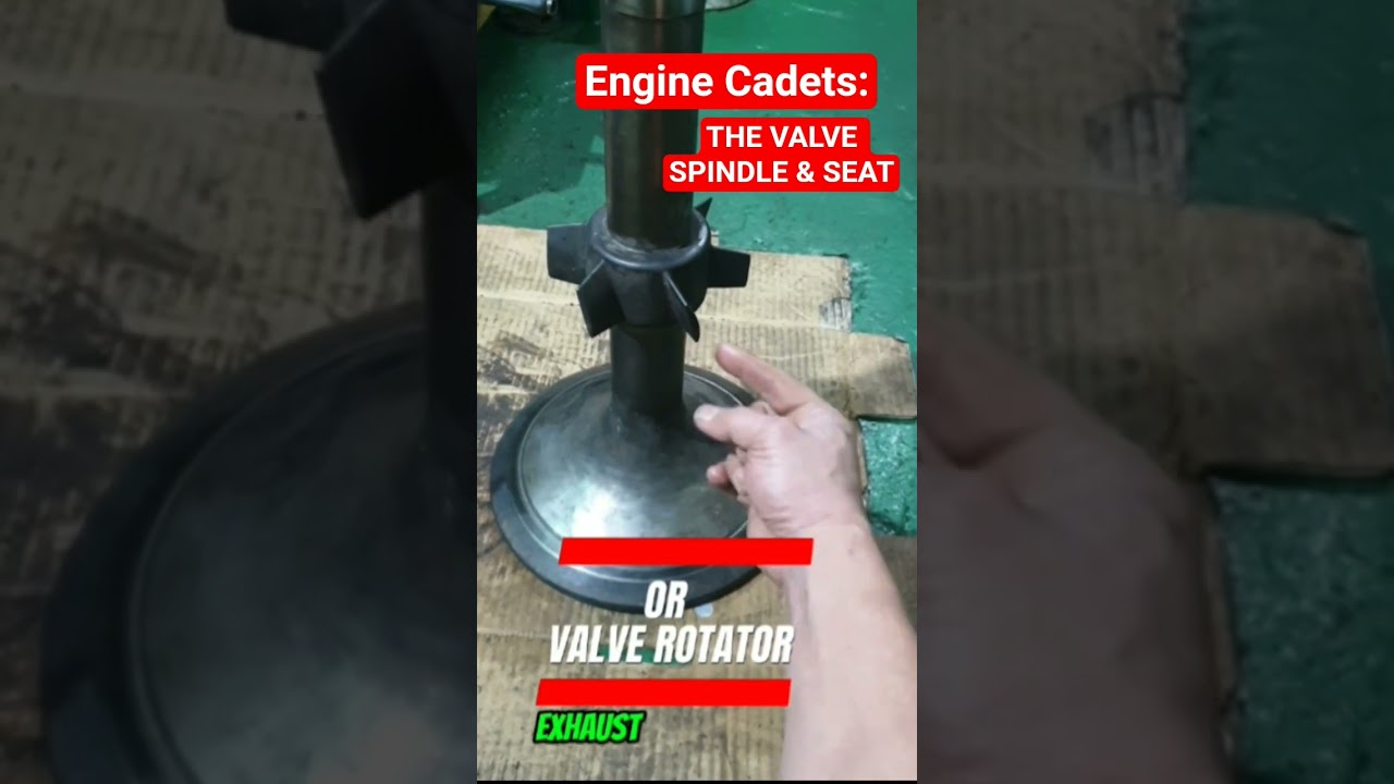 The Exhaust valve spindle and Seat during operation.