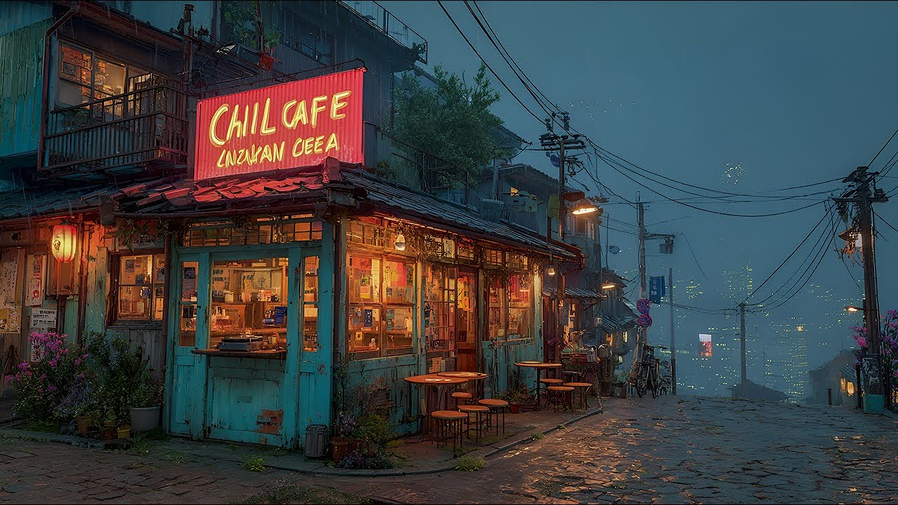 Back to the 90s Rain Night ☔ Vintage Lofi Beats for Focus & Flow | 12H