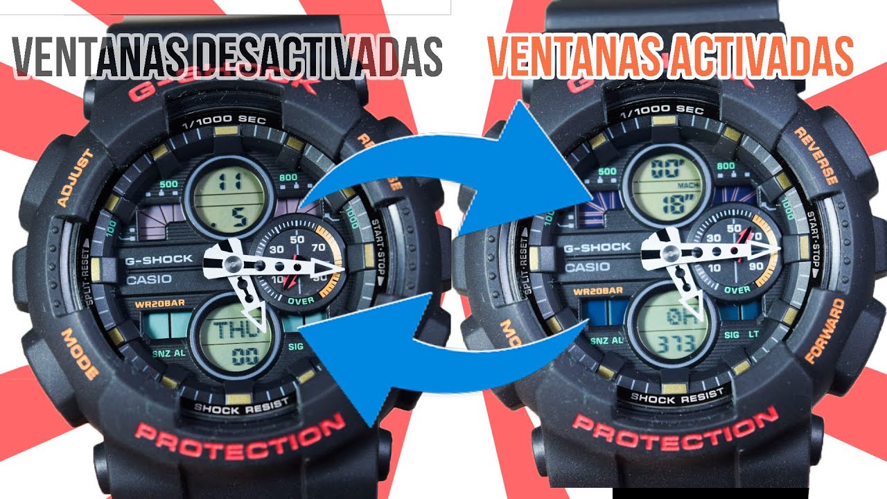 G Shock COMO ACTIVAR Todas las Ventanas del modelo GA140 , GA100, GA120 y otros modelos.