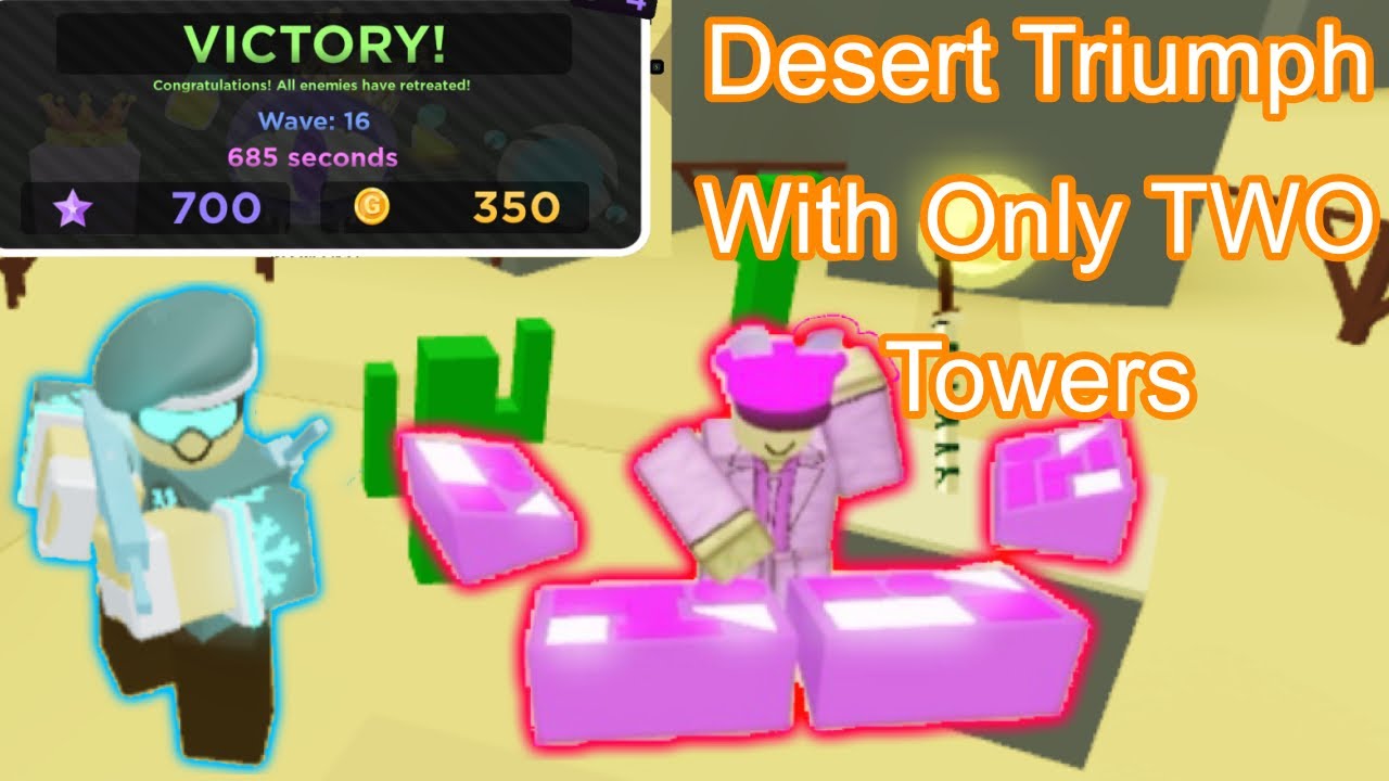How To Beat Desert With Only TWO Towers - Geometry Defense
