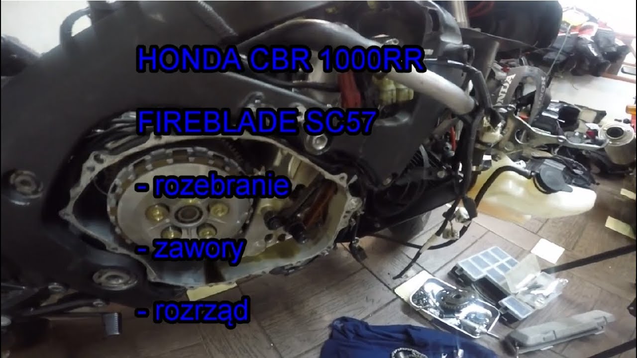 HONDA CBR 1000RR FIREBLADE SC57 na serwisie (CZĘŚĆ 2) - rozebranie, świece, zawory, rozrząd