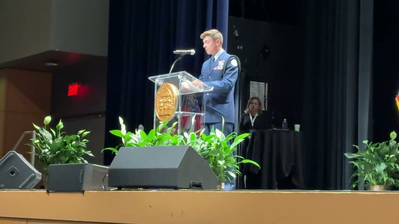 Etowah JROTC Corps Commander Speaks at Governor Kemp's Workforce Summit