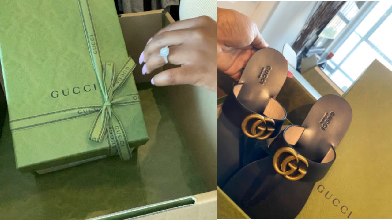 Gucci Leather Thong Sandal with Double G Unboxing!