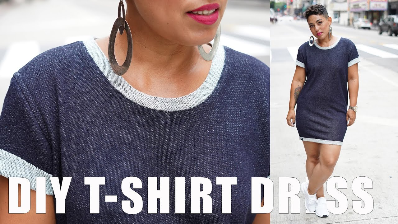 USING YOUR T-SHIRT PATTERN TO MAKE A T-SHIRT DRESS TUTORIAL