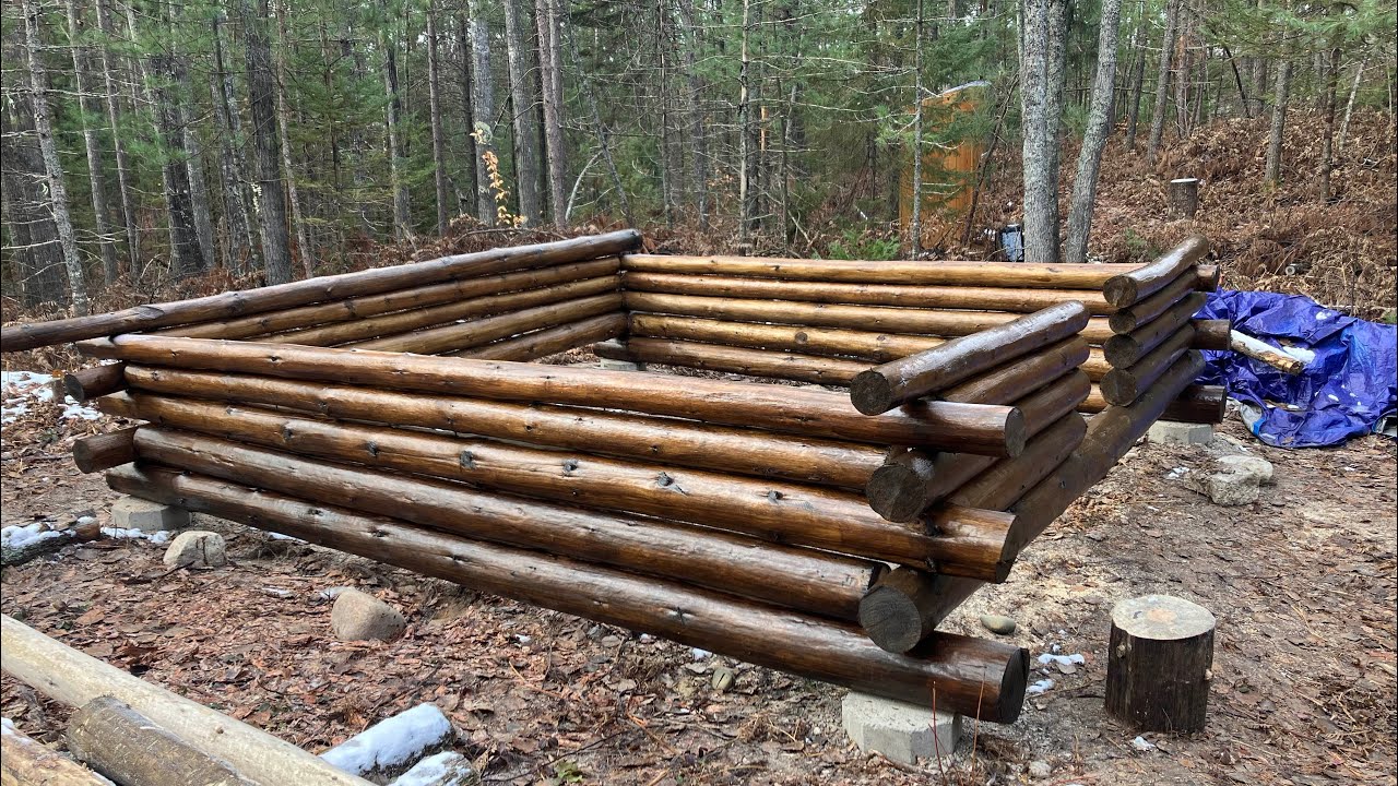 Log Cabin Build - Starting the Walls (Butt & Pass)