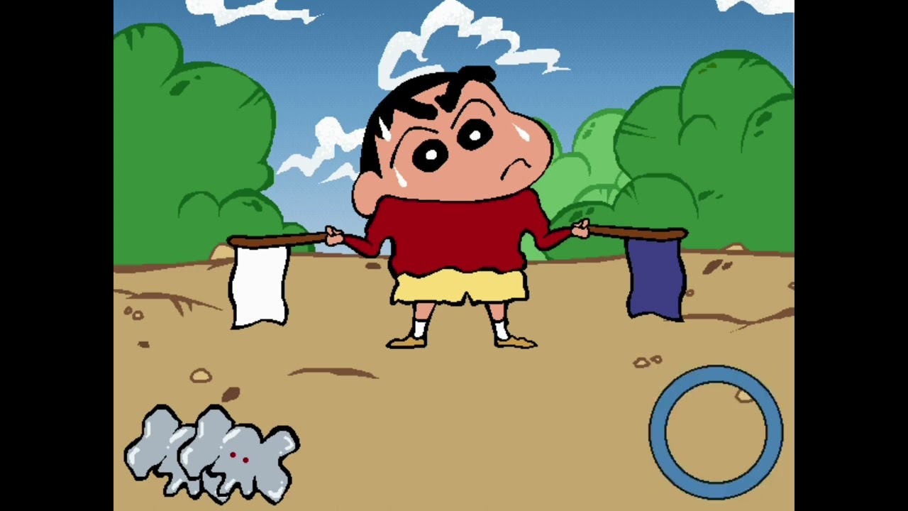 【PC遊戲】蠟筆小新1代 第一關公園 中文語音 gamepaly