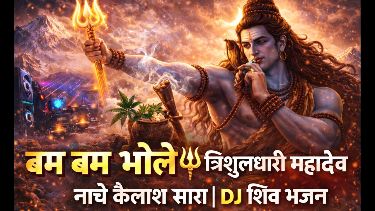 बम बम भोले 🔱 त्रिशूलधारी महादेव | नाचे कैलाश सारा | DJ शिव भजन #बमबमभोले #HarHarMahadev #ShivBhajan