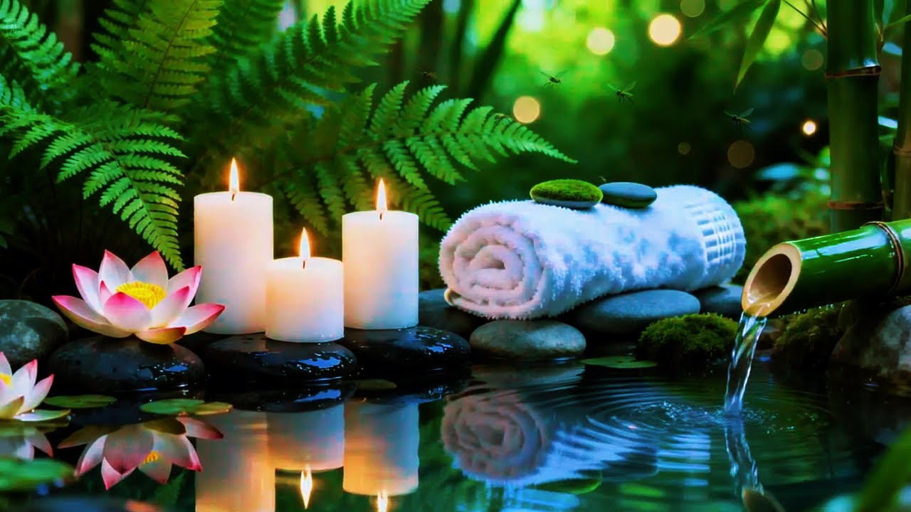 Relaxing Sleep Music with Bamboo Water Sound🌿Relaxing Sleep, Study & Calming Deep Relaxation
