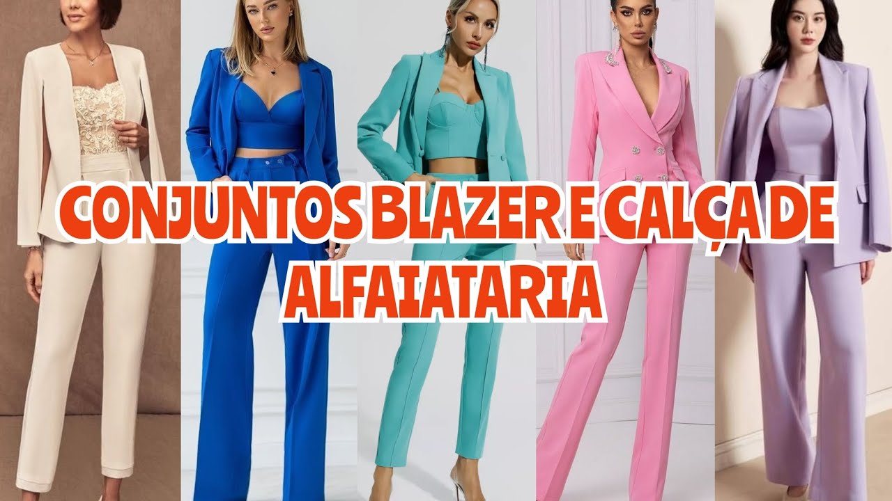 CONJUNTOS BLAZER A CALÇA DE ALFAIATARIA FEMININO | Lindos Conjuntos Femininos |  Moda Feminina 😍