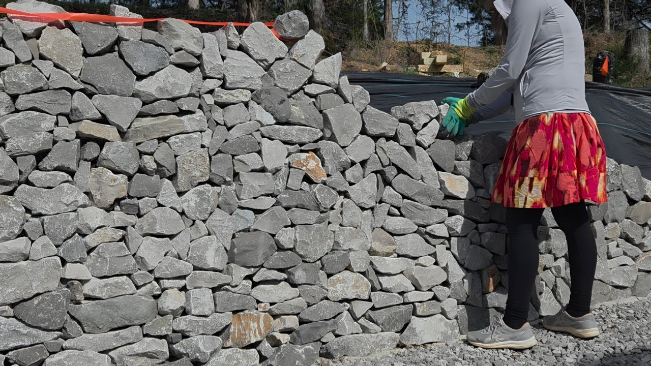 20 Ton Hand-Built Limestone Retaining Wall | Natural Rip Rap Stone $600 Rock Cost