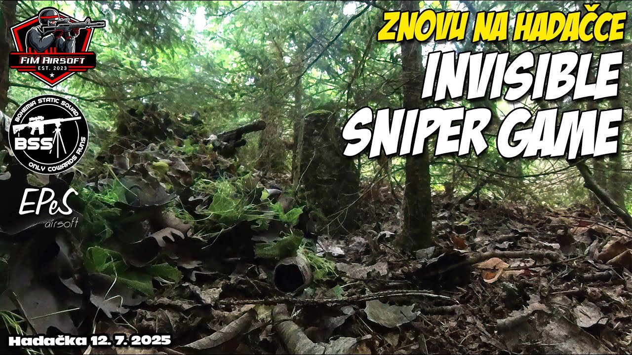 #099 AirSoft: Neviditelný sniper opět na Hadačce. Gameplay 12.7.2025